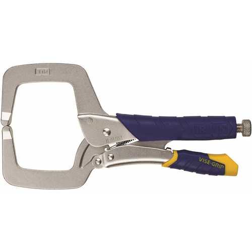 19T C-Clamp, 2500 lb Clamping, 3-3/8 in Max Opening Size, 2-5/8 in D Throat, Steel Body