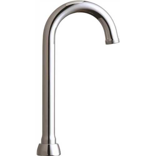 Chicago Faucets GN1AJKABCP 3-1/2 in. Solid Brass Rigid/Swing Gooseneck Spout