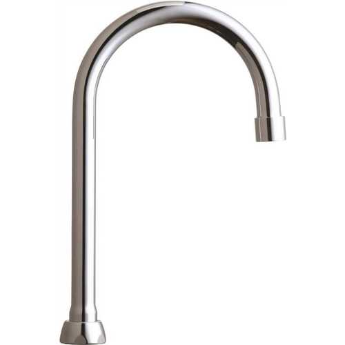 Chicago Faucets GN2BJKABCP 5-1/4 in. Brass Rigid/Swing Gooseneck Spout
