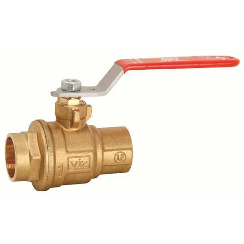 RWV BRASS BALL VALVE WITH SOLDER ENDS, 1 IN., LEAD FREE