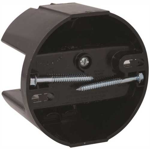 RACO 7120 Ceiling Box, 4 in W, 1-1/2 in D, 4 in H, Polycarbonate, Black