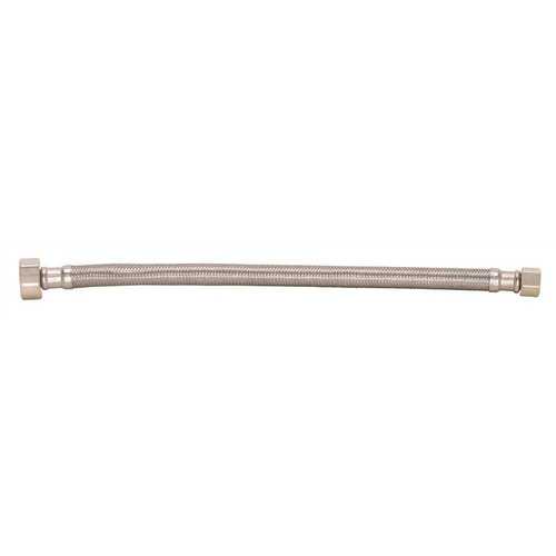 3/8 in. Compression x 1/2 in. FIP x 12 in. Braided Stainless Steel Faucet Supply Line