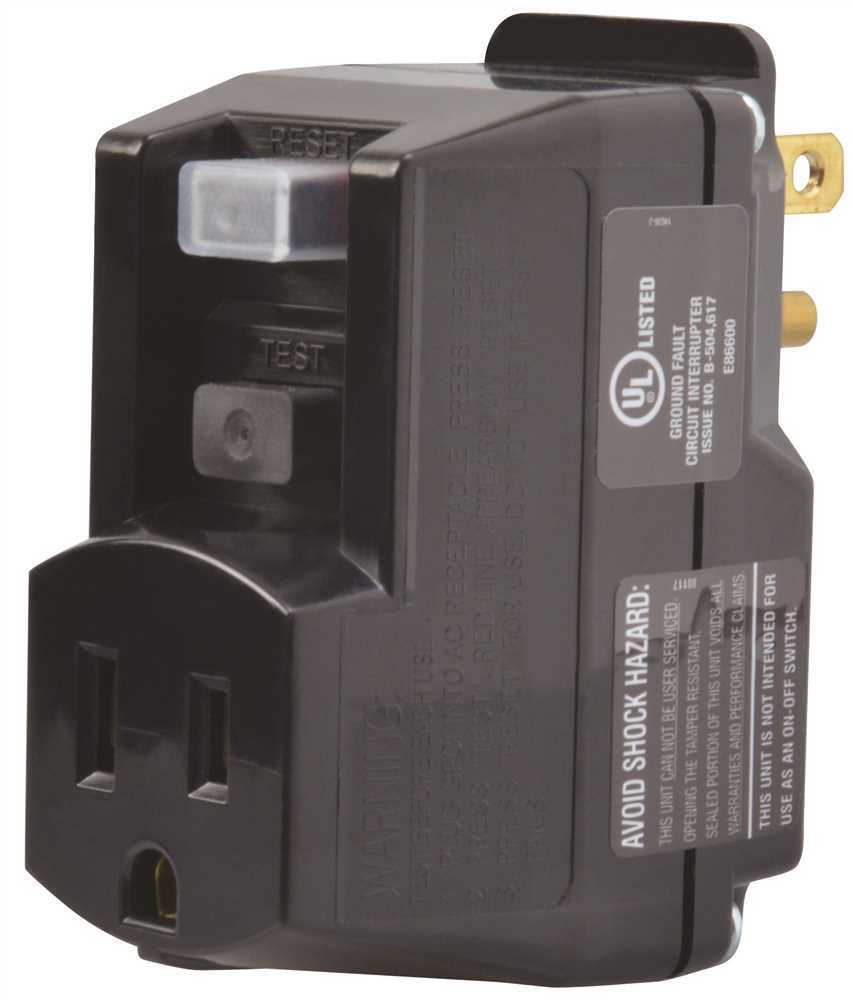 CCI 2762 GFCI Surge Protector, 120 V, 15 A, 1 -Outlet, Black/Yellow