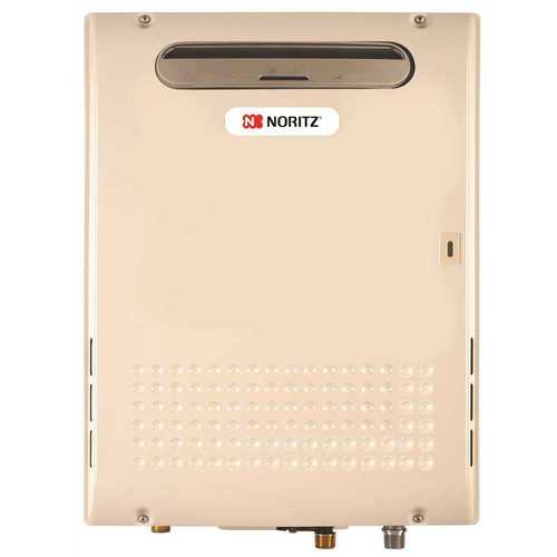 180,000 BTU 9.8 GPM Residential Outdoor Condensing Front Exhaust Natural Gas Tankless Water Heater