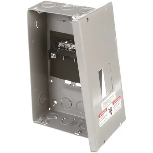 60 Amp 2-Space 4-Circuit Surface Mount Main Lug Load Center Gray