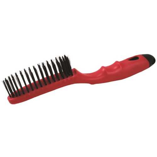 Soft Grip 10 in. Steel Shoe Handle Wire Brush 4x16 Row