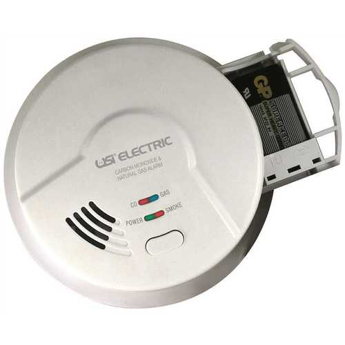 USI MCN108 DIRECT WIRE CARBON MONOXIDE AND NATURAL GAS DETECTOR WITH 9