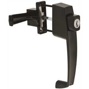 WRIGHT BRAND VK333X3BL Wright Products 1-3/4 in. Black Push-Button Keyed Screen and Storm Door Latch