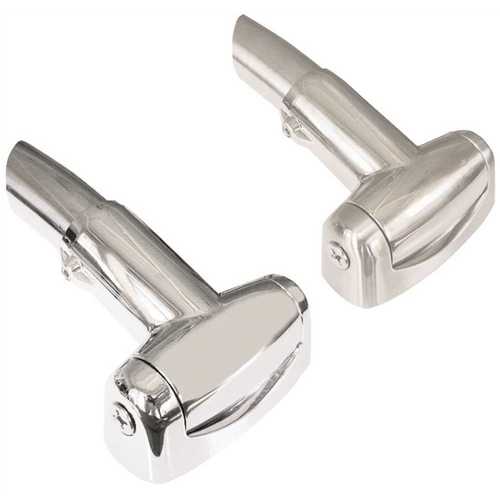 FOCUS 22015 Crescent Mounting Brackets for Curved Shower Rods, Brushed