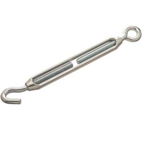 3/16 in. x 5-1/2 in. Zinc-Plated Turnbuckle Hook/Eye Zinc Plated