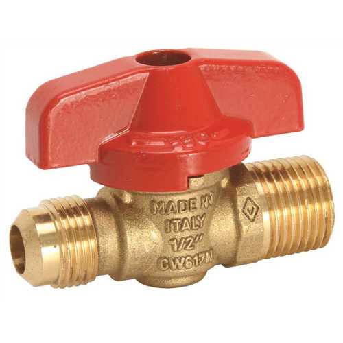 3/8 in. x 1/2 in. Flare x MPT Gas Ball Valve