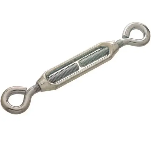 3/8 in. x 10-1/2 in. Zinc-Plated Steel Eye-to-Eye Turnbuckle Zinc Plated