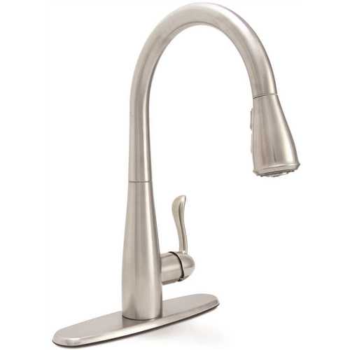 Sanibel Single-Handle Pull-Down Sprayer Kitchen Faucet in Stainless Steel