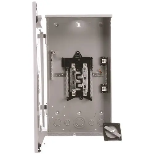MURRAY  LOAD CENTER, 8 SPACES, 16 CIRCUITS, 200 AMP, MAIN LUG, FEED THRU LUGS Gray