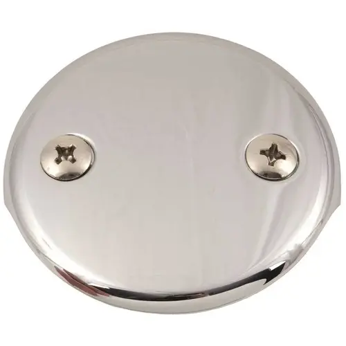 Bath Drain Face Plate 2 Hole Chrome