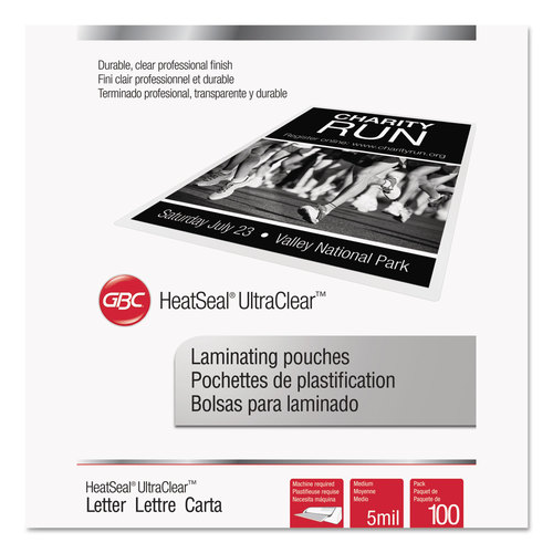 UltraClear Thermal Laminating Pouches, 5 mil, 9 x 11 1/2, 100/Pack