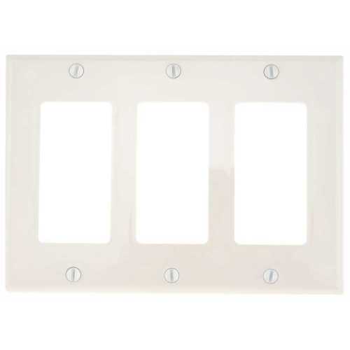 Strong, Virtually Indestructible Wallplates One-Gang Plate Has Pre-Installed Screws Screws Are Included with All Plates White