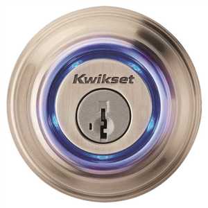 Kwikset 925 KEVO2 DB 15 Kevo 2nd Gen Satin Nickel Single Cylinder Touch-to-Open Bluetooth Smart Lock Deadbolt Works with Many Smart Devices