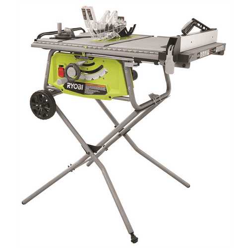 Ryobi Rts22 10 In Table Saw With Rolling Stand Green