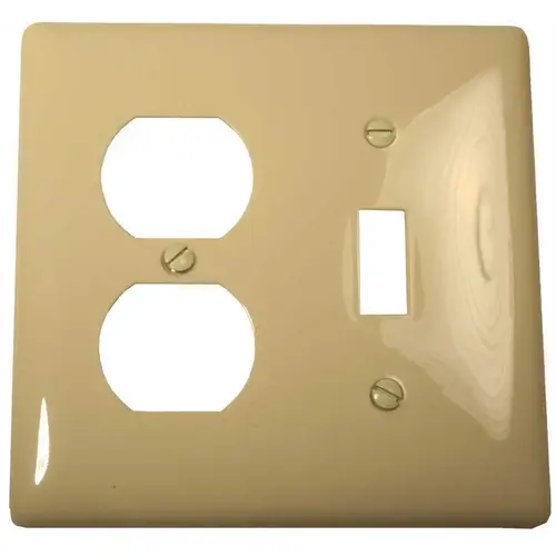 HUBBELL WIRING NPJ18I 2-Gang MIDI Duplex/Toggle Wall Plate, Ivory