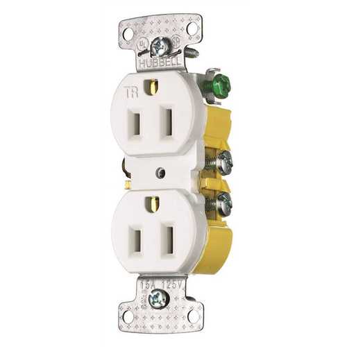 HUBBELL WIRING RR15SWTR 15 Amp Tamper Proof Receptacle, White