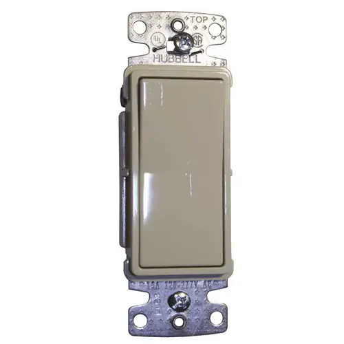 HUBBELL WIRING RSD315W 15 Amp 120 to 277-Volt 3-Way Rocker Switch, White