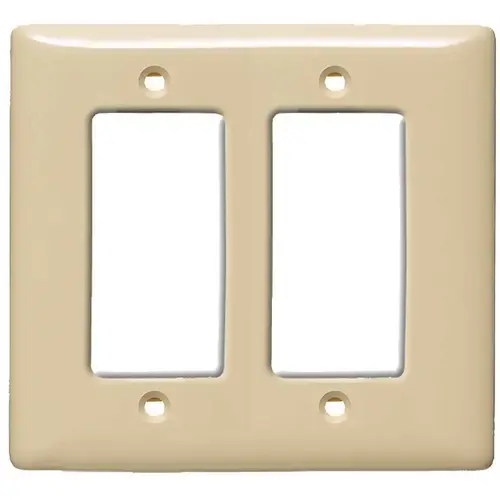 HUBBELL WIRING NP262W 2-Gang Decorator Wall Plate, White