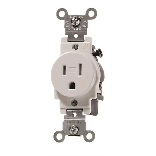 15-Amp 125-Volt NEMA 5R to 15R Narrow Body Single Receptacle, White