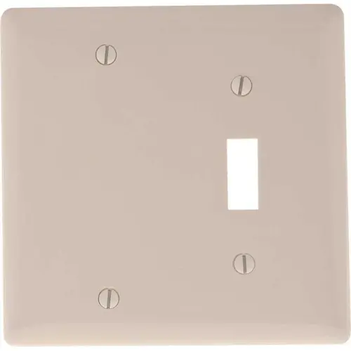 HUBBELL WIRING NP113W 2-Gang Toggle Blank Wall Plate, White