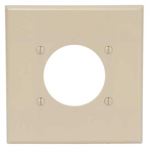 Leviton 80526I 2Gang Flush Mount Wall Plate, Ivory
