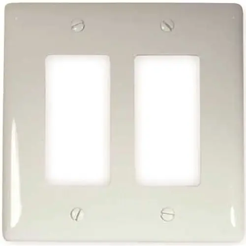 HUBBELL WIRING NPJ262W 2-Gang MIDI Decorator Wall Plate, White