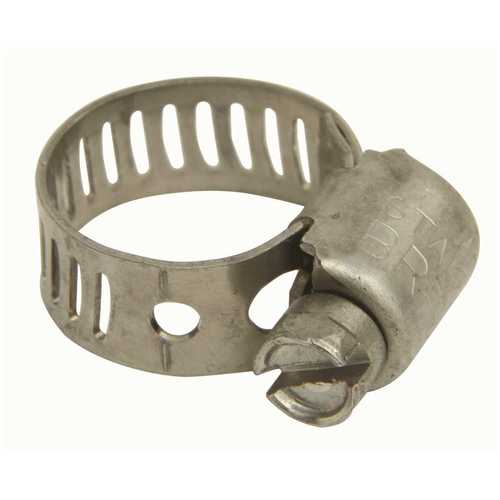 MINI HOSE CLAMP, 300 STAINLESS STEEL, 7/16 IN. TO 25/32 IN - pack of 10