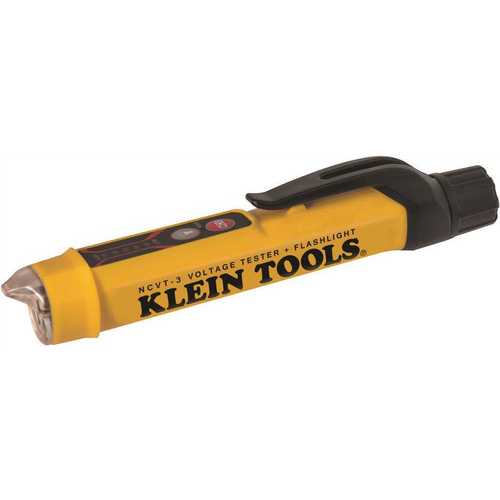 Non-Contact Voltage Tester with Flashlight Yellow, Black