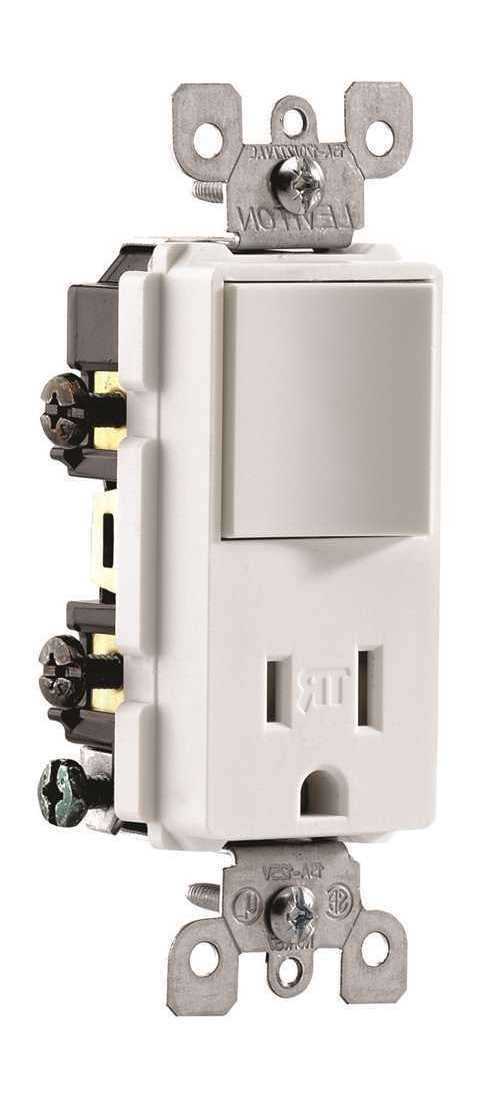 Leviton T5625-I Tamper-Resistant Rocker Combination Decora Switch /& Receptacle