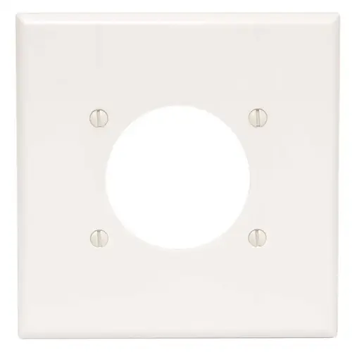 Leviton 80526-W 2-Gang Flush Mount Wall Plate, White