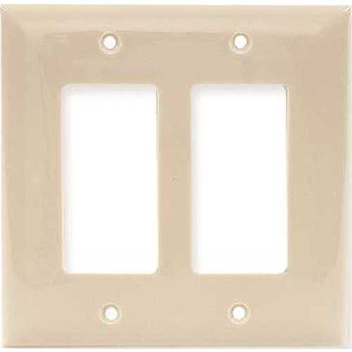 2-Gang MIDI Decorator Wall Plate, Ivory