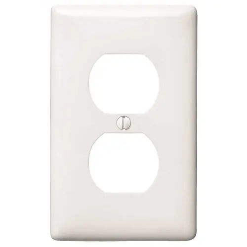 1-Gang Duplex Wall Plate, White