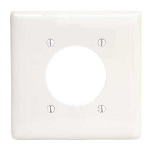 HUBBELL WIRING NP703W 2-Gang Receptacle Wall Plate, White