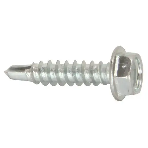 #8 x 3/4 in. External Hex Head Self Drilling Screws Zinc Plated - pack of 100