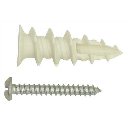 Nylon EZ #8 x 1-1/2 in. Wall Anchor Kit with Screws