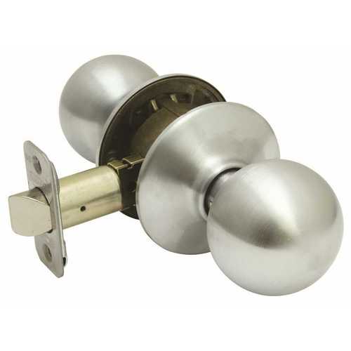 ORB 626 Grade 2 Orbit Passage Knob, Dual Option Springlatch, Adjustable Backset, Satin Chrome