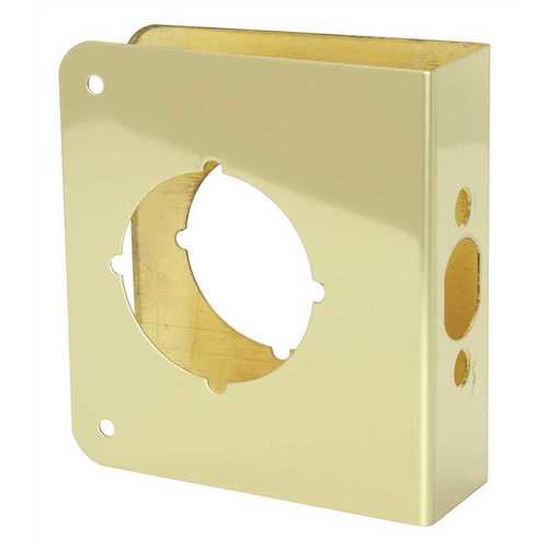 DOOR REINFORCER 1-3/8 IN. X 4 IN. X 4-1/2 IN Brass