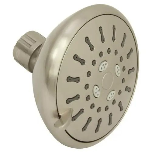 3-Spray 4 in. Single Wall Mount Low Flow Fixed Adjustable Shower Head in Brushed Nickel