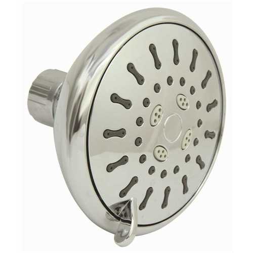 3-Spray 4 in. Single Wall Mount Low Flow Fixed Adjustable Shower Head in Chrome