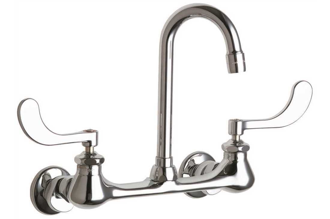 Chicago Faucets 631 Abcp 2 Handle Kitchen Faucet In Chrome