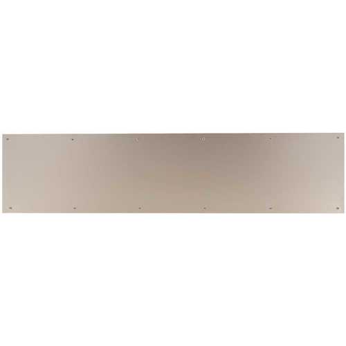 SATIN NICKEL ALUMINUM DOOR KICK PLATE 8 IN. X 34 IN