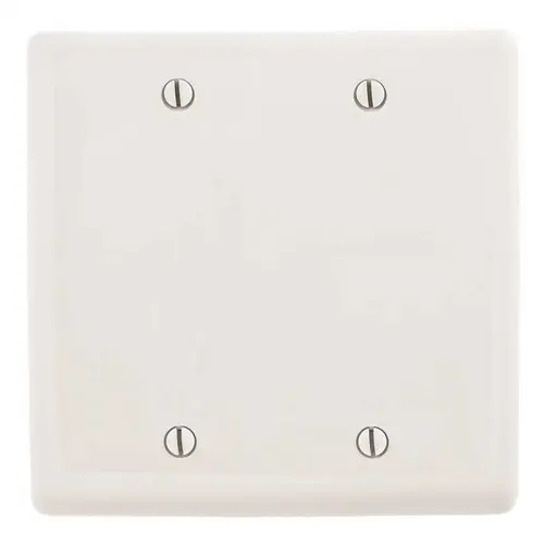 2-Gang MIDI Blank Wall Plate, White