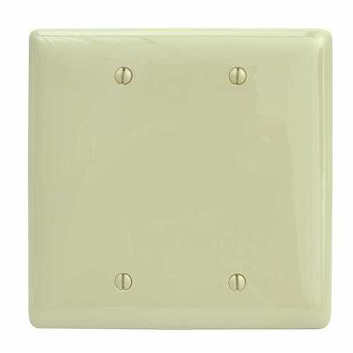 Wallplate Midi 2-Gang Blank, Ivory