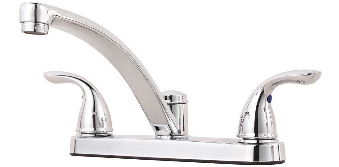 Price Pfister G135 7000 Pfirst Series 2 Handle Kitchen Faucet In Polished Chrome