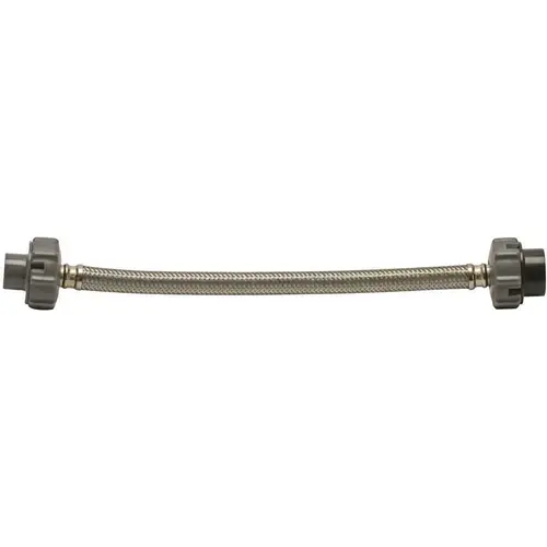 1/2 in. FIP x 1/2 in. FIP, 16 in. L Click Seal Lead Free Faucet Connector Stainless Steel
